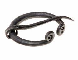 Hand forged viking ring brooch