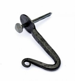 Hand forged hook with nail