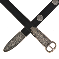 Fr�hmittelalter-G�rtel - schwarz / silber