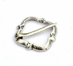 Medieval annular brooch - silver plated