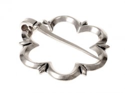 Medieval ring brooch - silver plated
