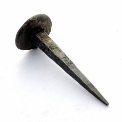 Hand forged iron nail replica