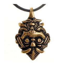 Mask charm from Gnezdowo - brass