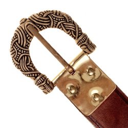 Viking belt with bronze buckle