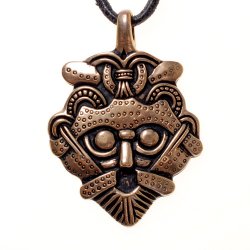 Gnezdovo mask amulet - bronze