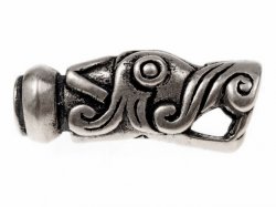 Viking chain end cap - silver plated