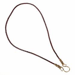 Viking leather necklace - brown