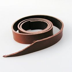 Grain leather strip - brown