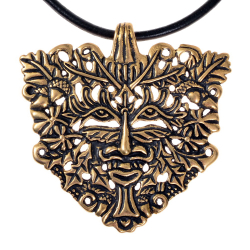 Green Man pendant - bronze