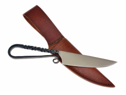 Germanenmesser mit Lederscheide