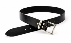 Leather belt - black