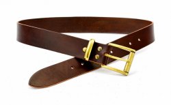 Leather belt - brown