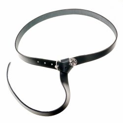 Avar leather belt - black