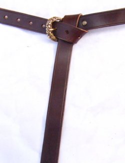 Viking leather belt - wrapped