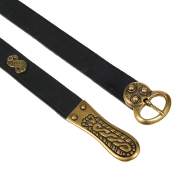 Merovingian belt - black / brass