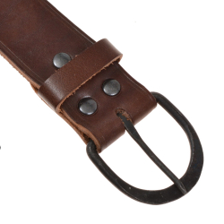 Medieval belt with forged iron buckle