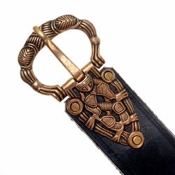 Viking belt with bronze buckle