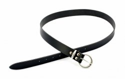 Cowhide leather belt - black
