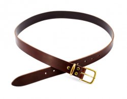 Cowhide leather belt in brown