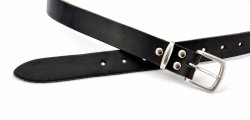 Cowhide leather belt in schwarz