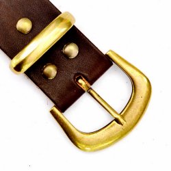 Classical leather belt in 4 cm