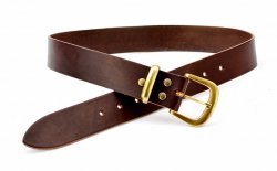 Brown leather belt