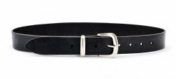 Black leather belt