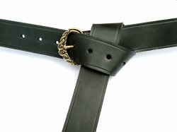4 cm wide Vking leather belt 