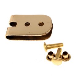 Brass belt plate with rivets
