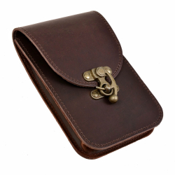 Guerteltasche mit Haken - Braun