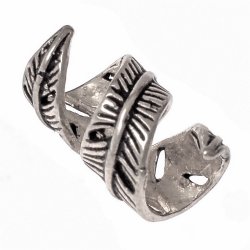 Celtic beard bead - silver plated