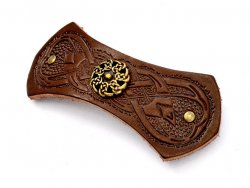 Leather hair barrette motiv 4: Celtic