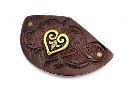 Leather Barrette Motiv 3: Medieval