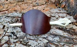 Viking leather hair slide - brown