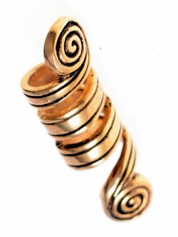 Celtic beard bead - bronze