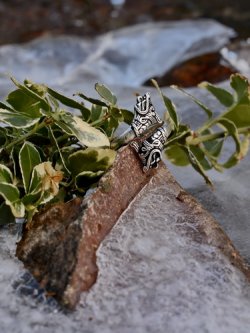 Viking ring with dragon heads