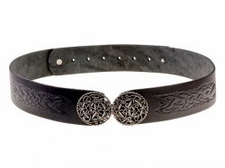 Leather belt - black