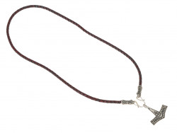 Viking leather necklace in total