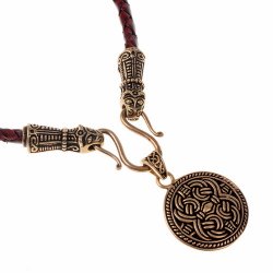 Necklace with bronze charm