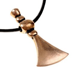 Viking hammer axe pendant - bronze