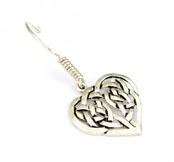 Celtic heart Earring - silver plated