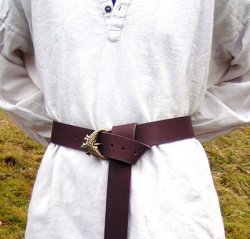 High Middle Ages belt on model