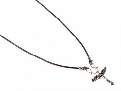 Leder-Collier Irminsul - schwarz