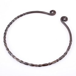 Hand forged iron neck ring 