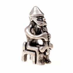Sitting Thor pendant - silver 