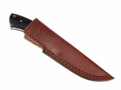 Jagdmesser Damast - Horn / Esche
