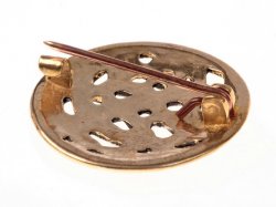 Viking disc brooch - backside