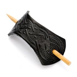 Leather barrette motif 1: Celtic