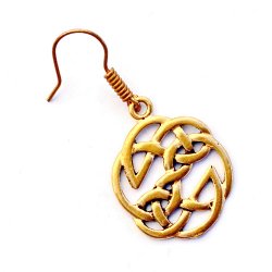 Earring with celtic knot - bronze
