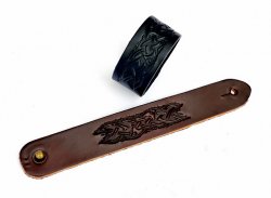 Leather Wristband in 3 cm - Celtic